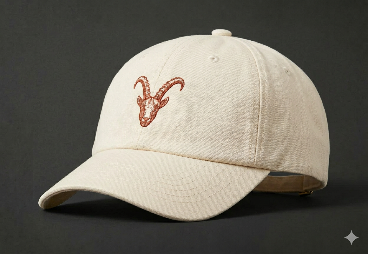 Blood Orange & Sage Ivory Hat