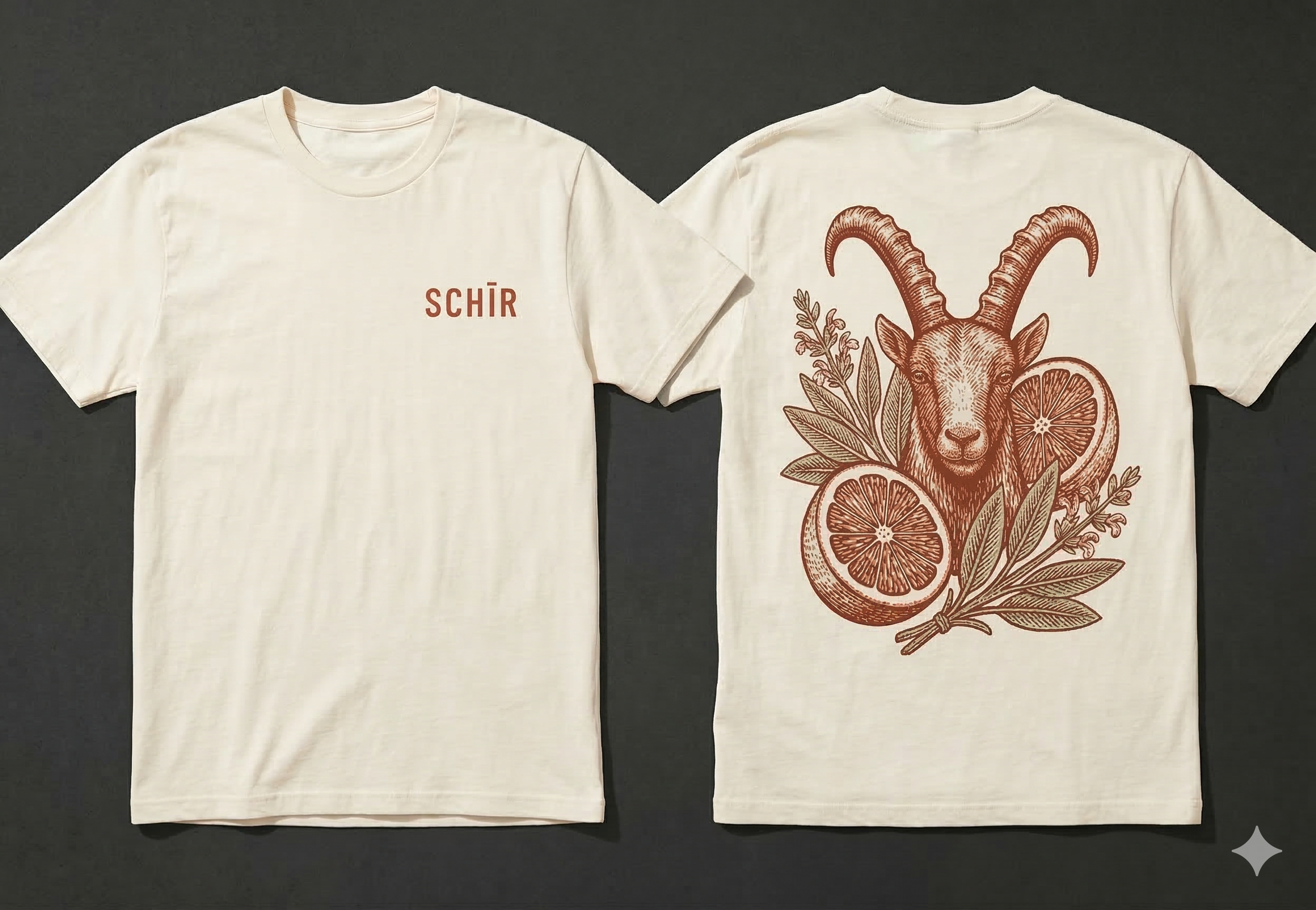 Blood Orange & Sage Ivory Tee