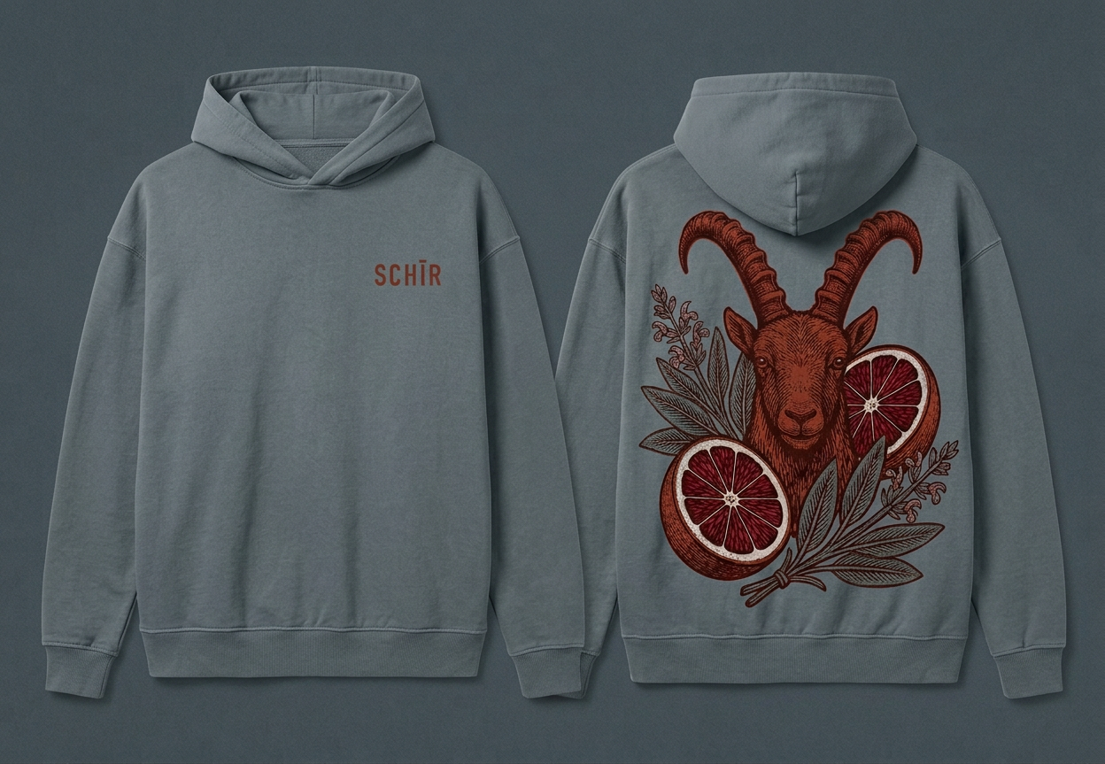 Blood Orange & Sage Slate Hoodie